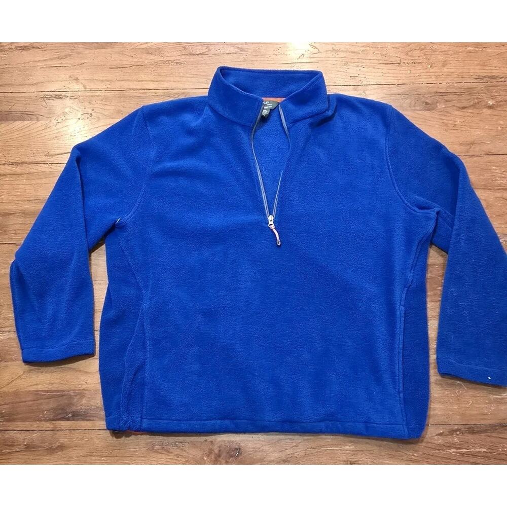 Y2K Vintage Woolrich XXL Blue Fleece 1/4 Zip Pullover Sweater Size 2XL